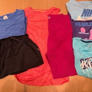 Girls Colorful Athletic Apparel Set size 8/10
